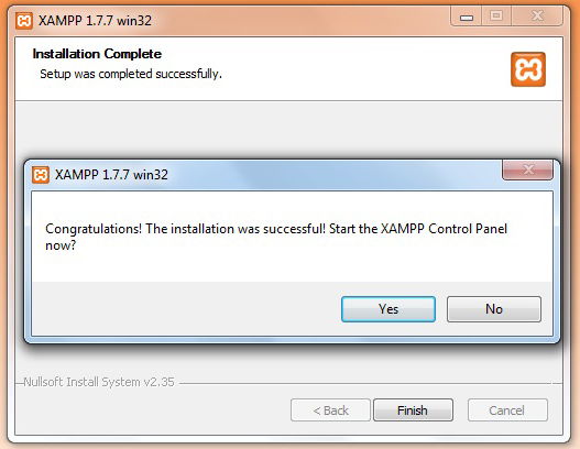 xampp installation successful