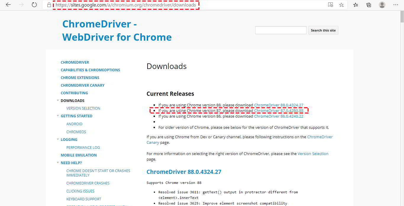 Chromedriver download