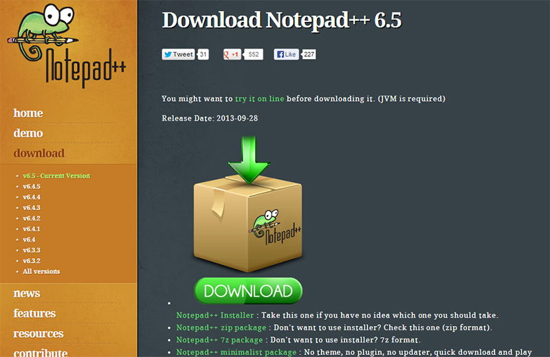 Notepad++选择最新版本